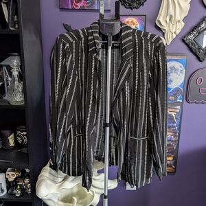 Torrid Black and White Patterned Blazer